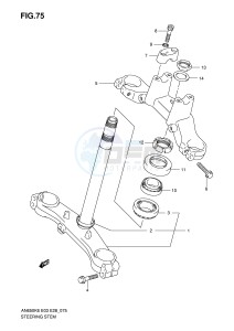 AN650 (E3-E28) Burgman drawing STEERING STEM