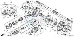 TRX500FMD TRX500FM Europe Direct - (ED) drawing REAR FINAL GEAR