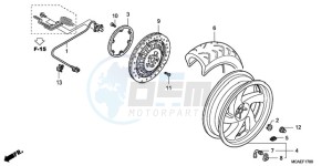 GL18009 Australia - (U / AB NAV) drawing REAR WHEEL