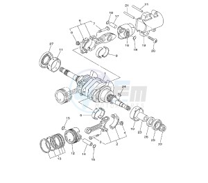 XP T-MAX 500 drawing CRANKSHAFT AND PISTON