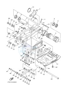 YFM700R YFM70RSBJ RAPTOR 700 (2LSE) drawing REAR ARM