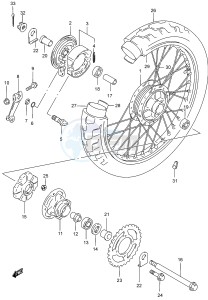 GZ250 (K3) drawing REAR WHEEL