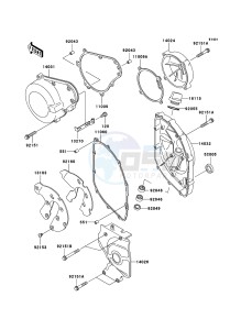 ZZR600 ZX600-E13H GB XX (EU ME A(FRICA) drawing Engine Cover(s)