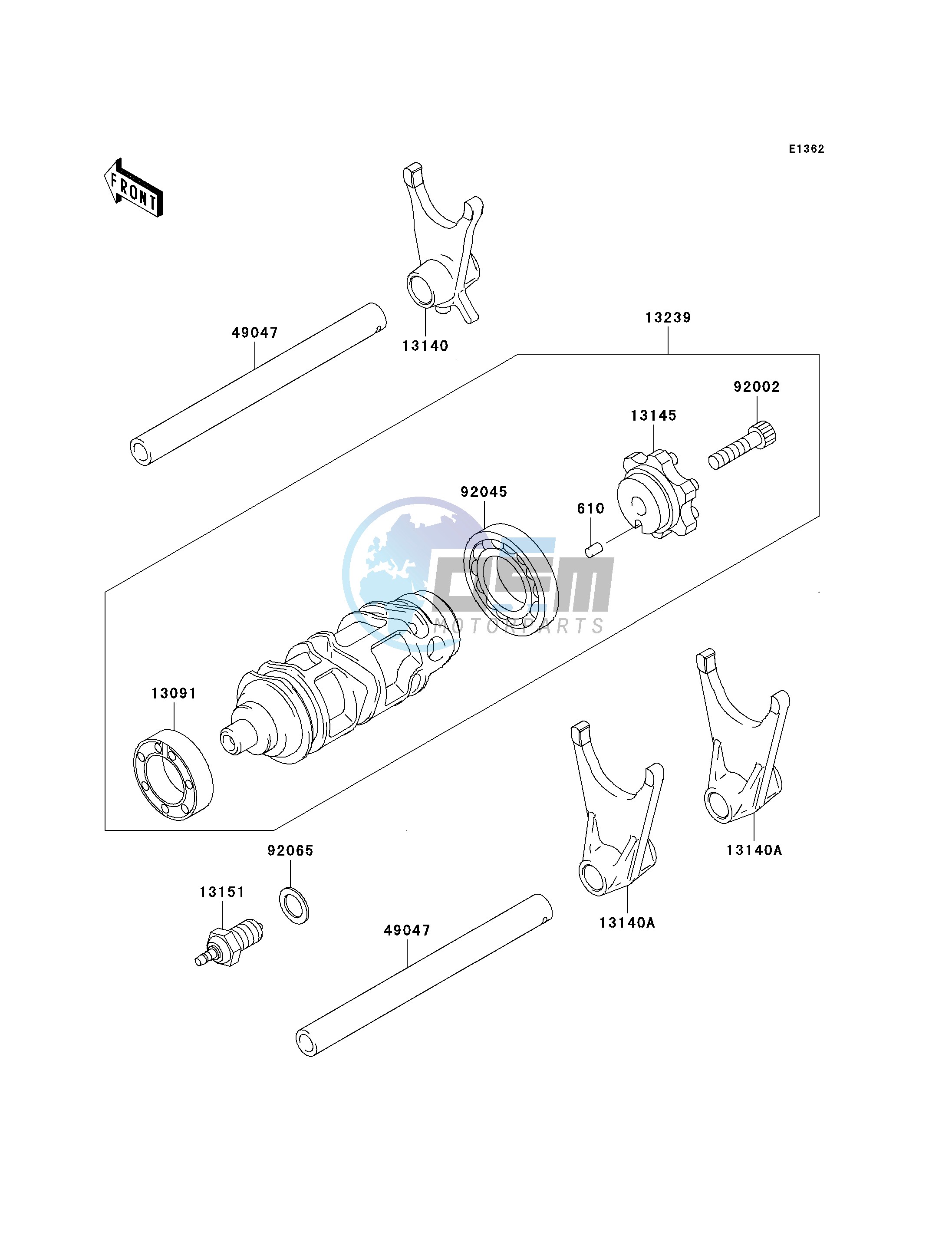 GEAR CHANGE DRUM_SHIFT FORK-- S- -