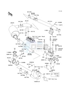 JS 800 A [800 SX-R] (A1-A3) [800 SX-R] drawing MUFFLER-- S- -