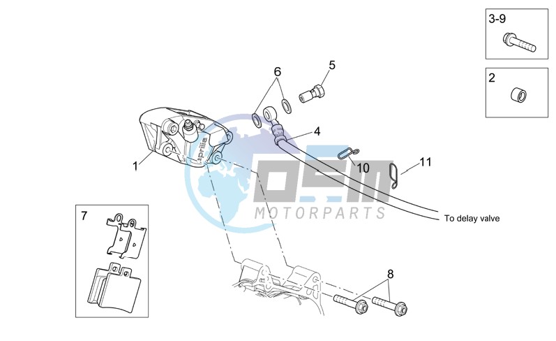 Rear master brake cylinder