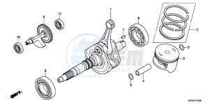 TRX420FPMC TRX420 ED drawing CRANK SHAFT/PISTON