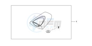 CBR600RR9 U / MME SPC 2U drawing SEAT COWL*NHA66P*