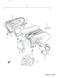 AD50 (E41) drawing AIR CLEANER (MODEL M MODEL R P9,E94)