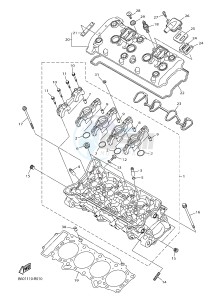 YZF-R1M 998 R4 (2KSE) drawing CYLINDER HEAD