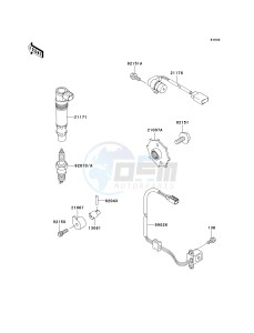 ZX 1200 A [NINJA ZX-12R] (A1) [NINJA ZX-12R] drawing IGNITION SYSTEM