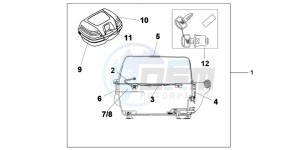 NC700XAC drawing TOP BOX 45L