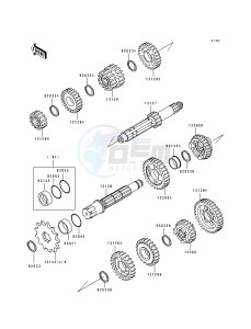 KX 125 H [KX125] (H1-H2) [KX125] drawing TRANSMISSION