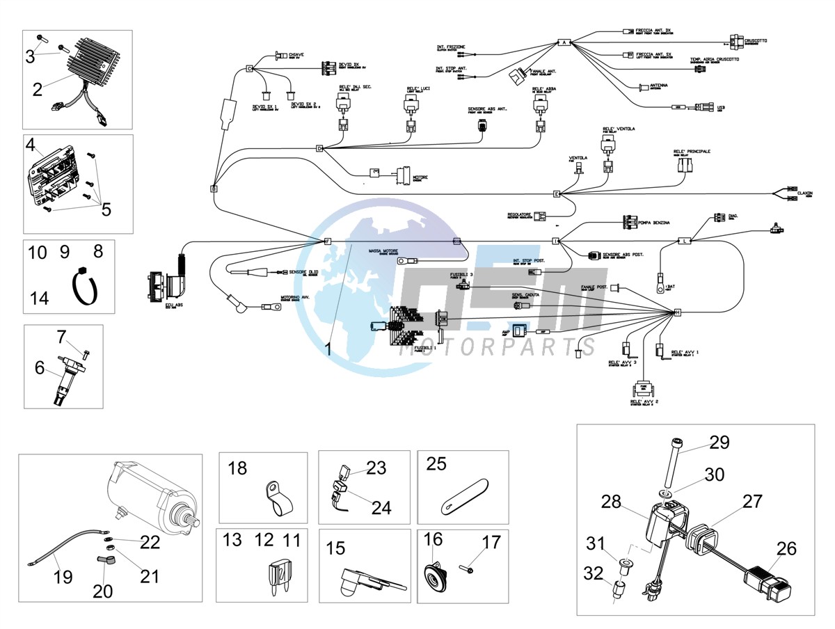 Front electrical system