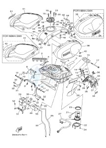 MTM850 MTM-850 XSR900 (B901) drawing FUEL TANK