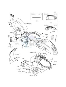 VULCAN 900 CUSTOM VN900CCFA GB XX (EU ME A(FRICA) drawing Fenders