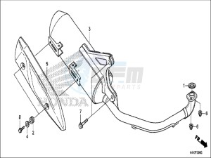 NSC110MPDH UK - (E) drawing EXHAUST MUFFLER