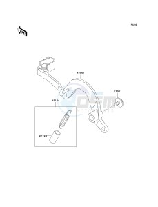 KDX200 H (H6F) 80 H6F drawing BRAKE PEDAL