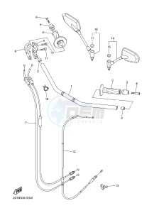 FZ1-N FZ1 (NAKED) 1000 (1EC9) drawing STEERING HANDLE & CABLE