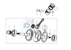 EURO MX - 125 cc drawing CRANKSHAFT