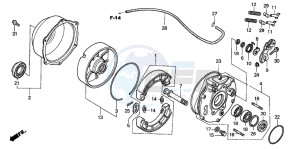 TRX400FA FOURTRAX AT drawing REAR BRAKE PANEL