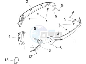 GTV 125 4T (Euro 3) drawing Side cover - Spoiler