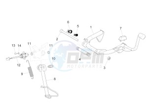 Medley 125 4T ie ABS E4 (EMEA) drawing Stand/s