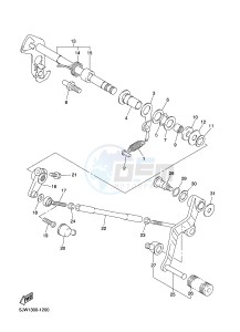 FJR1300A FJR1300A ABS (1MC9 1MCA 1MCB) drawing SHIFT SHAFT