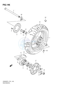 GSX650F (E21) Katana drawing REAR WHEEL (GSX650FL1 E21)