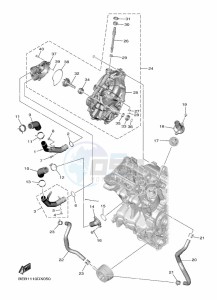 YZF690-U YZF-R7 (BJT1) drawing WATER PUMP