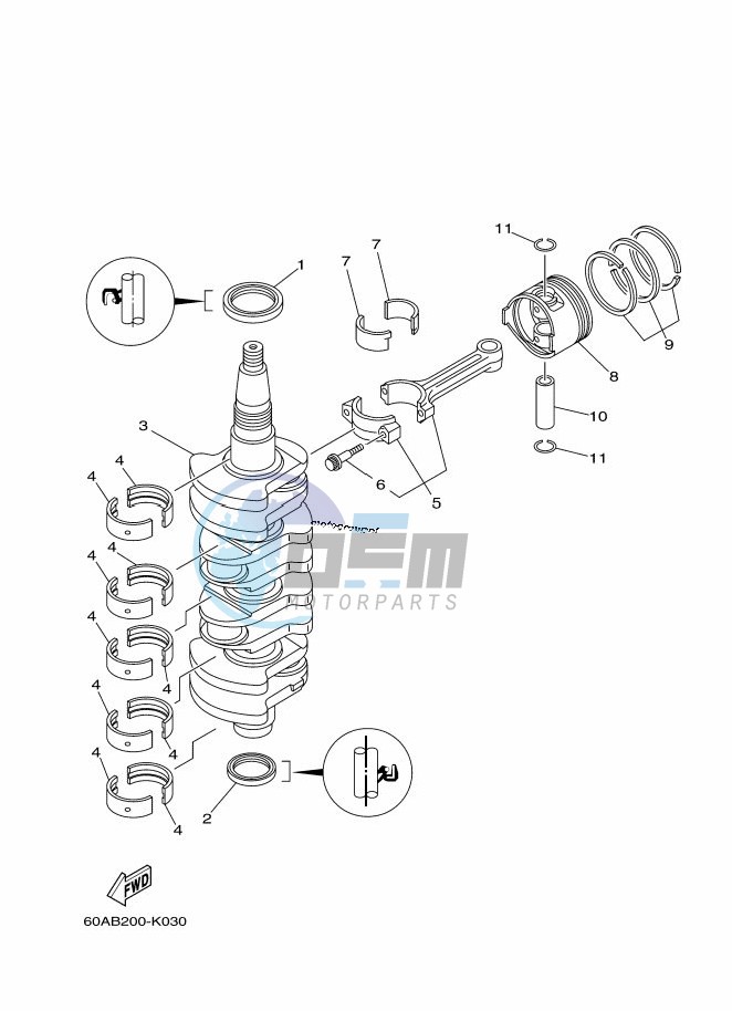 CRANKSHAFT--PISTON