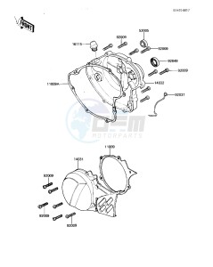 KDX 80 B [KDX80] (B2-B3) [KDX80] drawing ENGINE COVERS