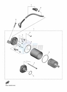 YZF1000 YZF-R1 (B3LM) drawing STARTING MOTOR