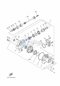 YFM700FWAD GRIZZLY 700 EPS (BFE1) drawing FRONT DIFFERENTIAL