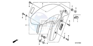 CB1000RA9 Australia - (U / ABS) drawing FRONT FENDER