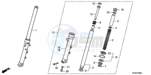 VTR2509 U drawing FRONT FORK