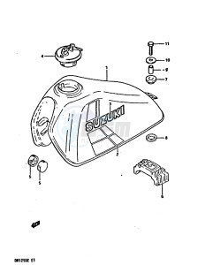 DR125S (E2) drawing FUEL TANK