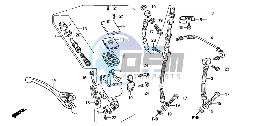 FR. BRAKE MASTER CYLINDER (CB600F2)