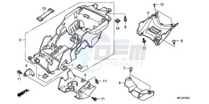 CBR1000RA9 UK - (E / ABS MKH MME) drawing REAR FENDER (CBR1000RA)