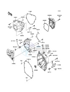 Z1000 ZR1000DCFA FR GB XX (EU ME A(FRICA) drawing Engine Cover(s)