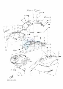 XSR700 MTM690D-U (BCP1) drawing FUEL TANK 2