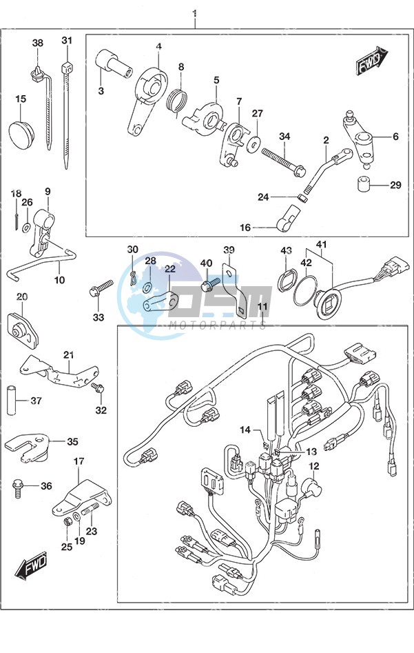 Remote Control Parts Tiller Handle w/Power Tilt