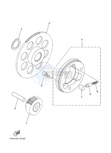 TT-R110E (5B6U 5B6V 5B6W 5B6W) drawing STARTER CLUTCH