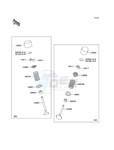 ZZR1400_ABS ZX1400FCF FR GB XX (EU ME A(FRICA) drawing Valve(s)