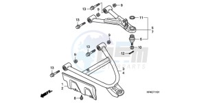 TRX420FEA Europe Direct - (ED / 4WD) drawing FRONT ARM (4WD)