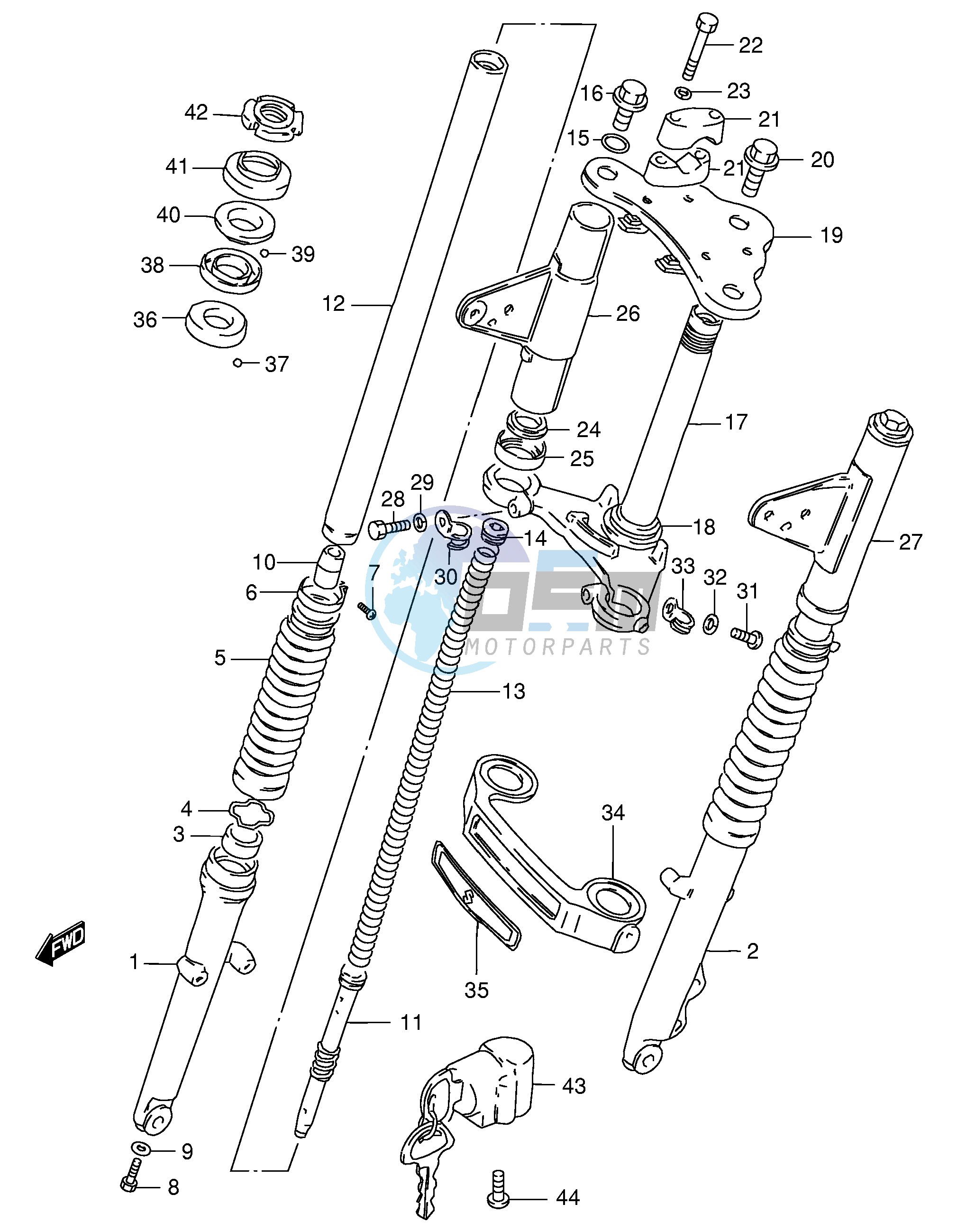 FRONT FORK (GS125Z D)