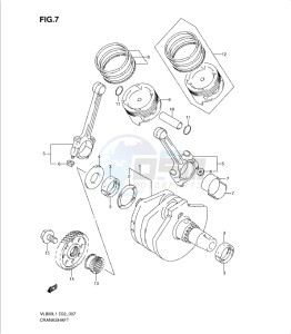 VL800 drawing CRANKSHAFT