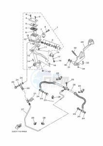 YFM700FWAD GRIZZLY 700 EPS (BDEB) drawing REAR MASTER CYLINDER