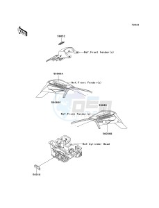 KSF 250 A [MOJAVE 250] (A15-A18) [MOJAVE 250] drawing DECALS-- KSF250-A17- -