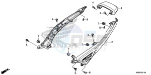 MSX125E MSX125 UK - (E) drawing REAR COWL